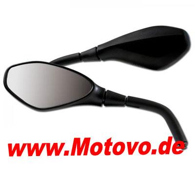 Universalspiegel F800, schwarz, ABS, Paar, M10 Rechtsgewinde
