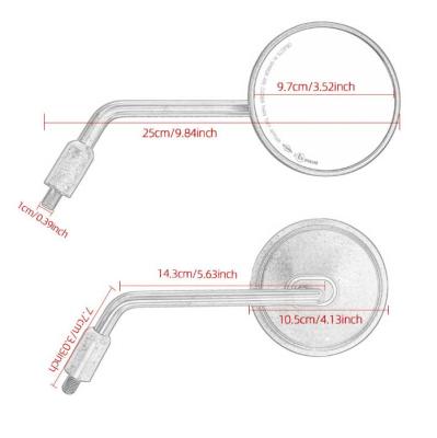 1 Paar Universalspiegel "PRO 4"