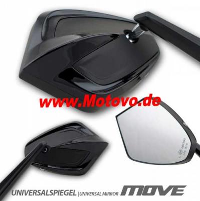 1 Paar Universalspiegel "Move" in schwarz