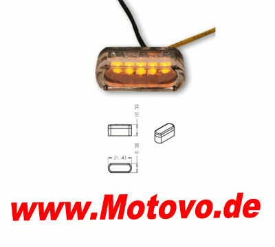 LED Einbaublinkerset Heat, getönt, E-geprüft