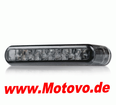 LED-Einbaurücklicht Streak, getönt, E-geprüft