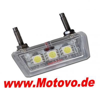 LED-Kennzeichenbeleuchtung Forty, transparent, E-geprüft