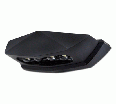 LED-Kennzeichenbeleuchtung Diamond, Alu, schwarz