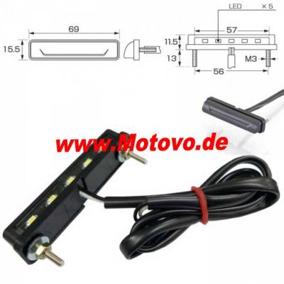 LED-Kennzeichenbeleuchtung "Nice", ABS, E-geprüft