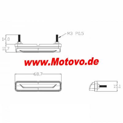 LED-Kennzeichenbeleuchtung "Nice", ABS, E-geprüft