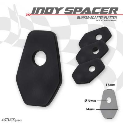 Indy Spacer "Suzuki" in schwarz, Maße:  L 51 x B 34 mm