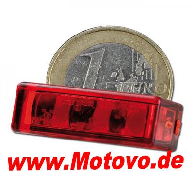 LED Einbaurücklicht Brick3, rot, E-geprüft