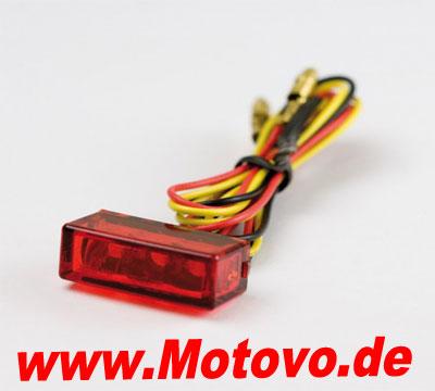 LED Einbaurücklicht Brick3, rot, E-geprüft