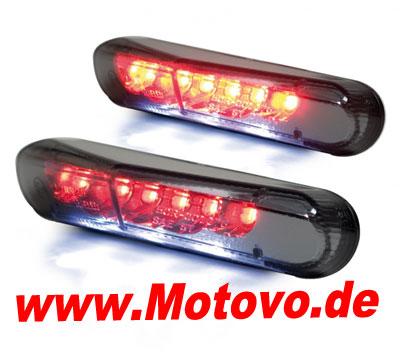 LED Rücklicht Brisk 2, mit Kennzeichenbeleuchtung, getönt