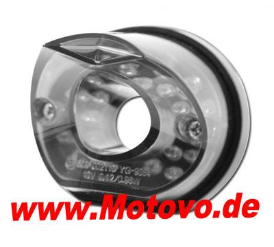 LED-Rücklicht Pipe, schwarz, ohne KZB, getönt