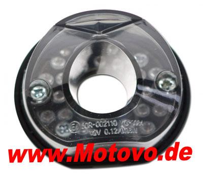 LED-Rücklicht Pipe, schwarz, ohne KZB, getönt