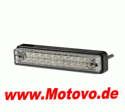 LED-Rückfahrlicht, klar, B 125 x H 29 x T 22mm, E-geprüft