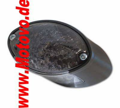LED-Rücklicht Micro Cat Eye, getönt in schwarz
