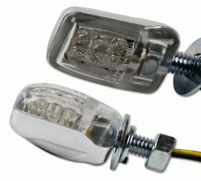 LED-Blinker Nano im Miniformat, in Chrom