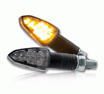 LED-Blinker Lizzard im Miniformat getönt, in schwarz
