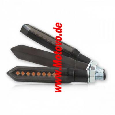1 Paar SMD-Blinker Flow, schwarz, getönt, E-geprüft