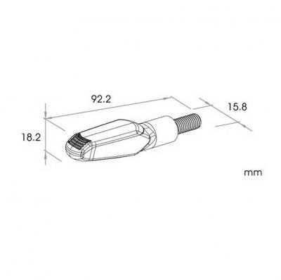 1 Paar SMD-Blinker "JET" in schwarz