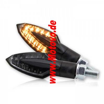 SMD-Blinker Sliver, schwarz, getönt, E-geprüft