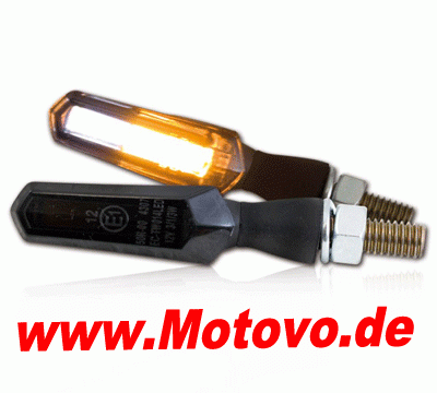 1 Paar LED-Blinker Standlichtkombi "Nado" in schwarz