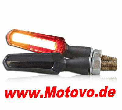 1 Paar LED-Blinker Rücklichtkombi "Nado" in schwarz