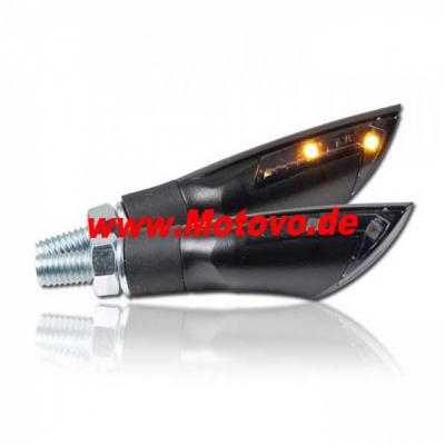 LED Blinker Standlichtkombi Dual, schwarz, getönt, E-geprüft