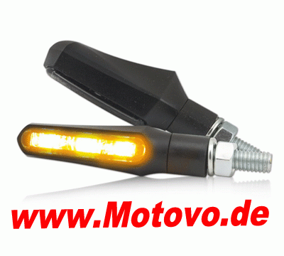 1 Paar SMD-Blinker New Stick in schwarz, E-geprüft