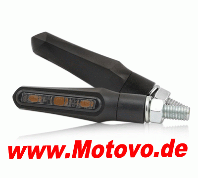 1 Paar SMD-Blinker New Stick in schwarz, E-geprüft