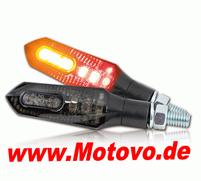 1 Paar LED-Blinker Rücklichtkombi "Force" in schwarz