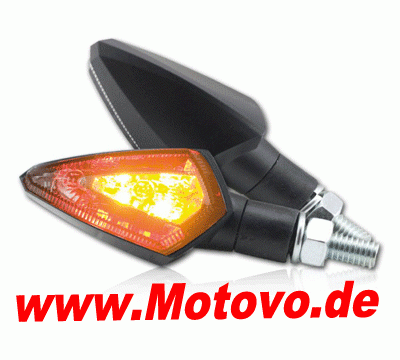 LED-Blinker Rücklichtkombi "Zenit", schwarz, E-geprüft