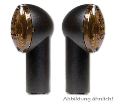 Mini Blinker Type Micro-Flash carbonlook, kurz, dunkles Glas