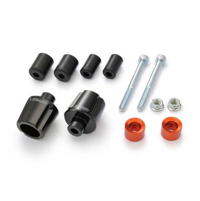 Lenkergewichte Set "COMPASS", orange eloxiert, 14-19mm