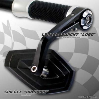 Lenkergewichte "LOGO", Alu 6061, Paar