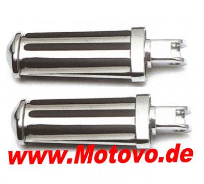 Fußrasten in Chrom für Honda VT 600 C, Fahrer