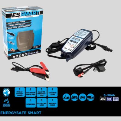 Batterieladegerät "ES SMART" BY TECMATE,  SAE,  Ladeleistung 12V / 0,8 Amp, 2-45Ah, TM-446