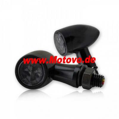 SMD-Blinkerset Jack, schwarz,  Zierring schwarz, M8