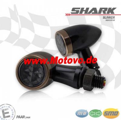 SMD-Blinkerset "Jack", Alu, schwarz/kupfer