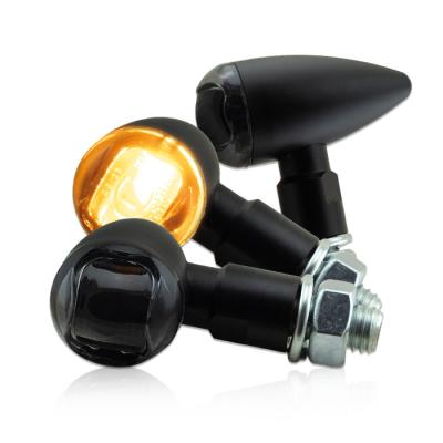 1 Paar LED-Blinker "BULLET" in schwarz, M8