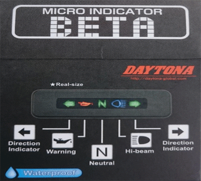 Daytona Mini Kontrollleuchteneinheit "Beta" , silber