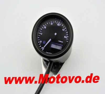 Daytona Digital-DZM "Velona" in schwarz, bis 9000 U/min