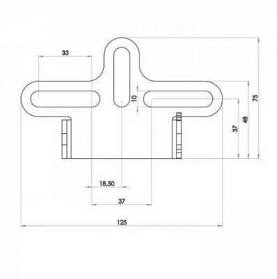 Kennzeichenhalter YAMAHA YZF125R, Bj. 19-21, verstellbar