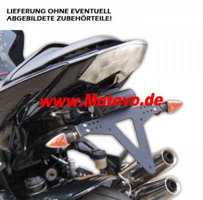 Kennzeichenhalter Kawasaki Z 750/Z 1000 ab Bj.07 verstellbar, inklusive Reflektorhalter