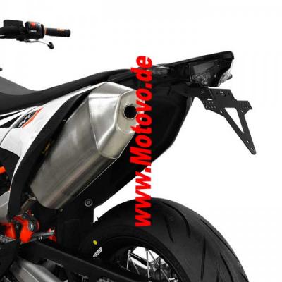 Kennzeichenhalter KTM 690 SMC BJ 2019-, verstellbar, schwarz, inkl. Reflektorhalter