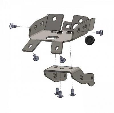 Kennzeichenhalter KTM 690 SMC BJ 2019-, verstellbar, schwarz, inkl. Reflektorhalter