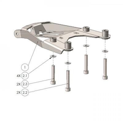 Kennzeichenhalter-Set für Husqvarna 401 Svart/Vitpilen Baujahr 18-, verstellbar, schwarz