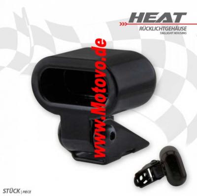 CNC-Gehäuse schwarz für LED-Einbaurücklicht "Heat" 284088 + 284089