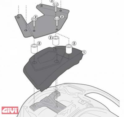 Givi SR 3104 KIT FÜR DIE MONTAGE DES TRÄGERS SR3104/SR3104MM für Suzuki Burgman 650 Executive (13-20)