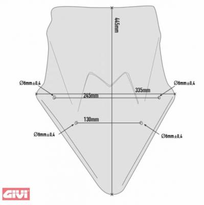Givi Windschild D4119SG getönt für Kawasaki Ninja 650 (17-21)