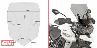 Givi Windschild getönt für Triumph Tiger 800 XC/XR (18-19)