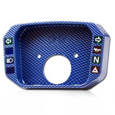 ACE-C38CB - Kontrollleuchtencover, carbon-blau