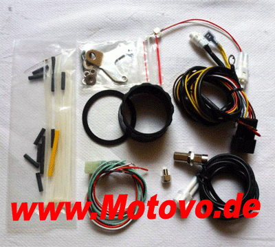ACE-MD52-253 Multifunktionales Digitalinstrument in chrom inklusive Tacho, Drehzahlmesser, Tankanzeige